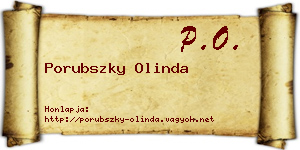 Porubszky Olinda névjegykártya
