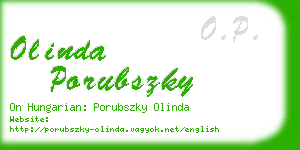 olinda porubszky business card